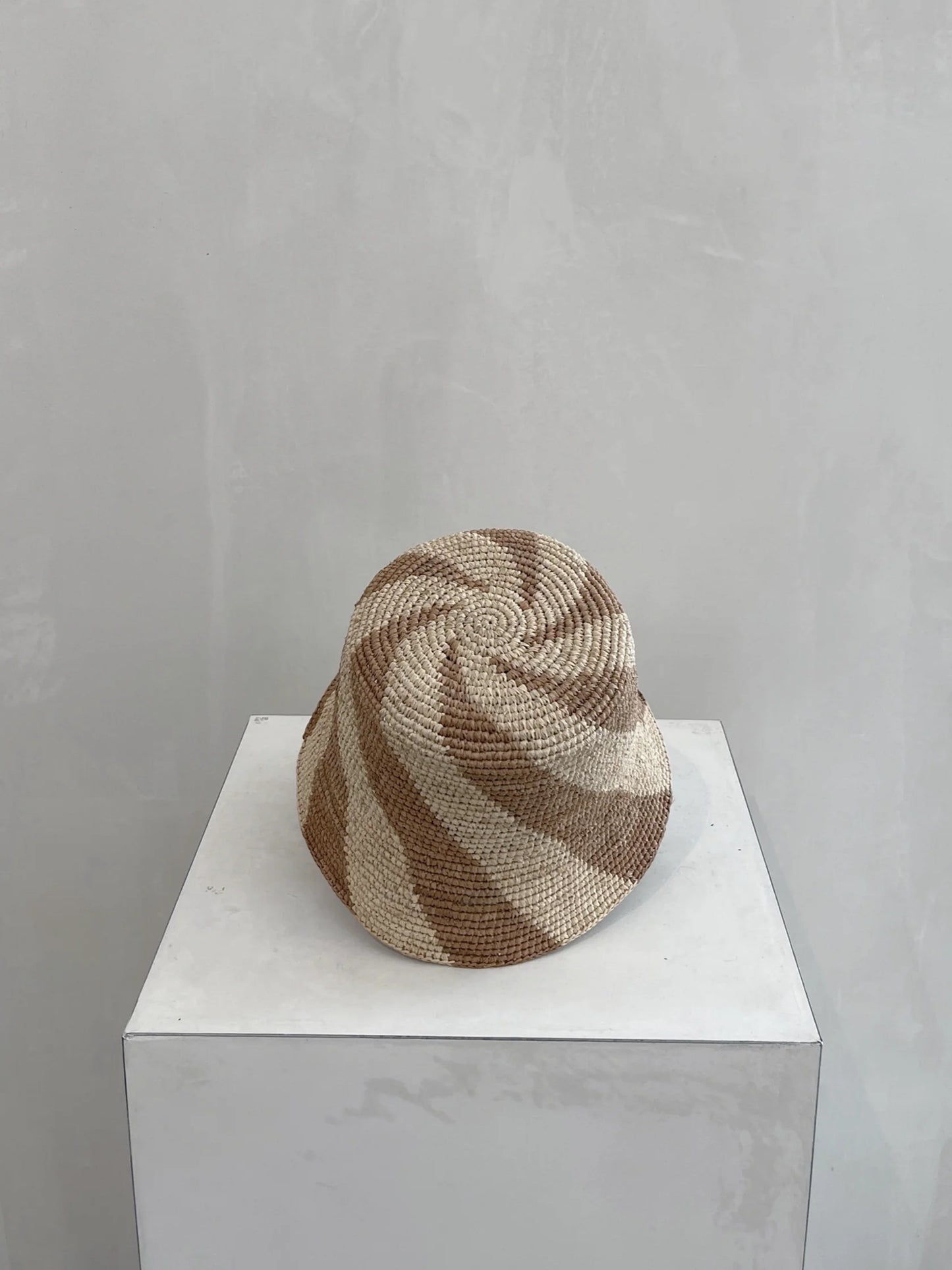 Cyla Bucket Hat Bronze and Natural Spiral