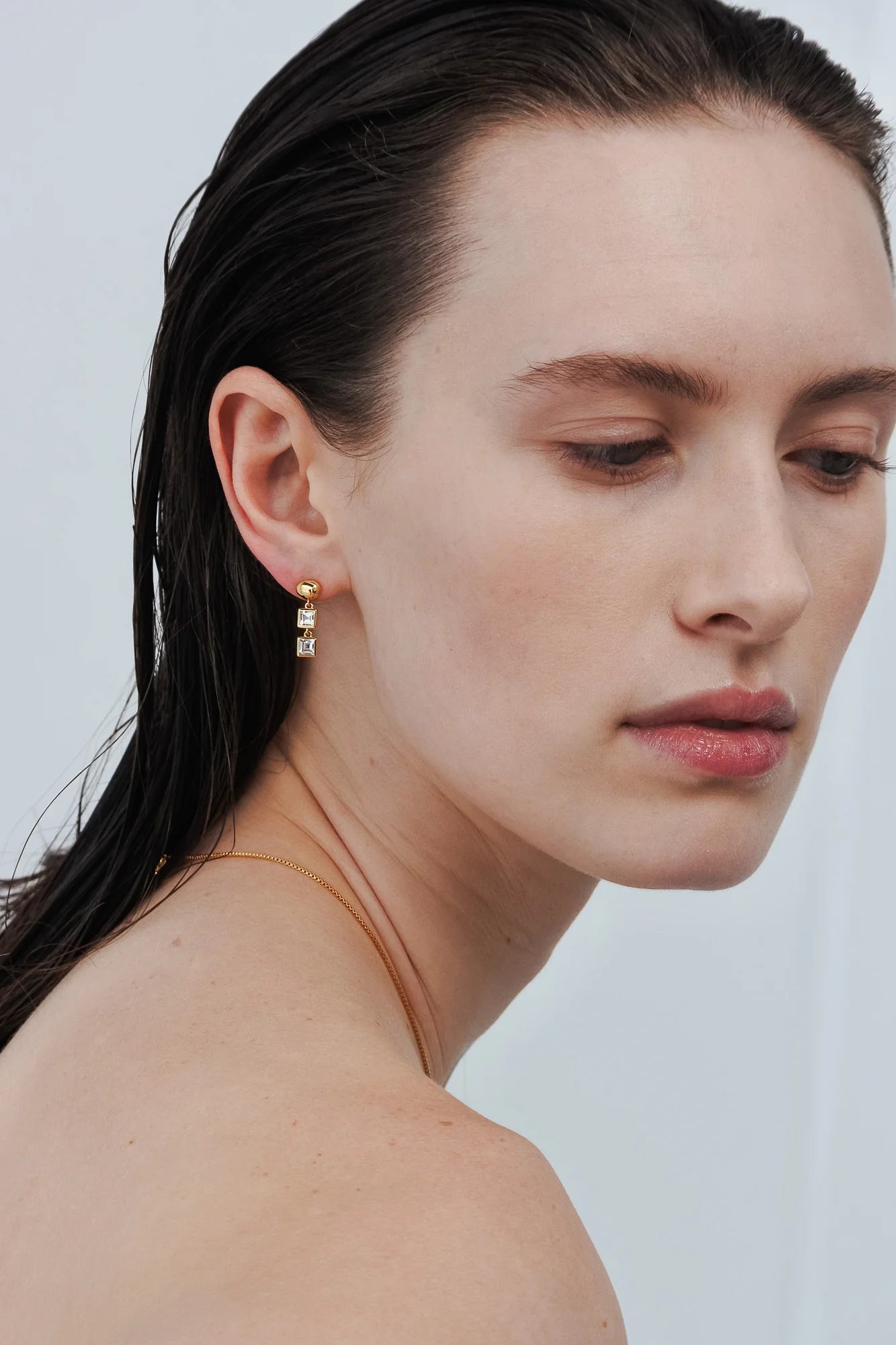 Veer Topaz Earrings Gold