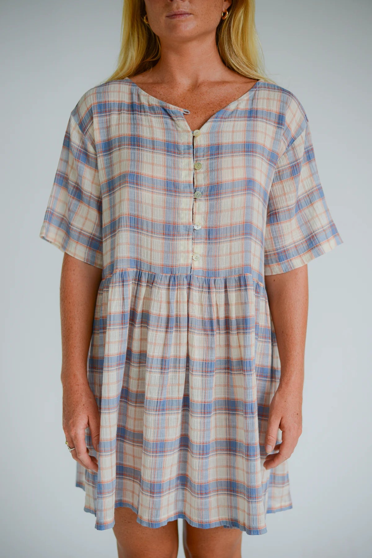The Bare Road Darcey Dress Juniper Check - Laneway Boutique