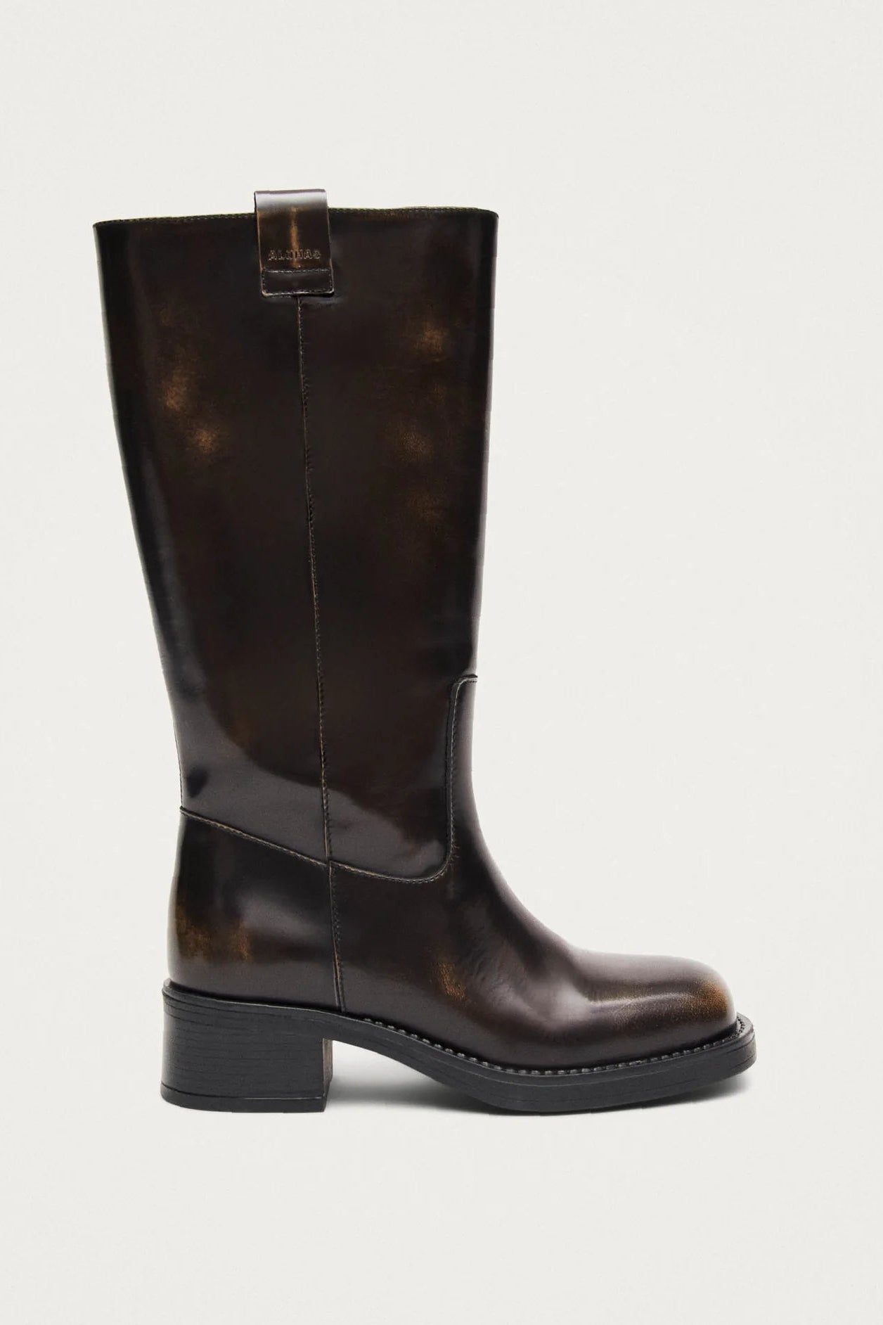 Sajan Vintage Effect Brown Leather Boots