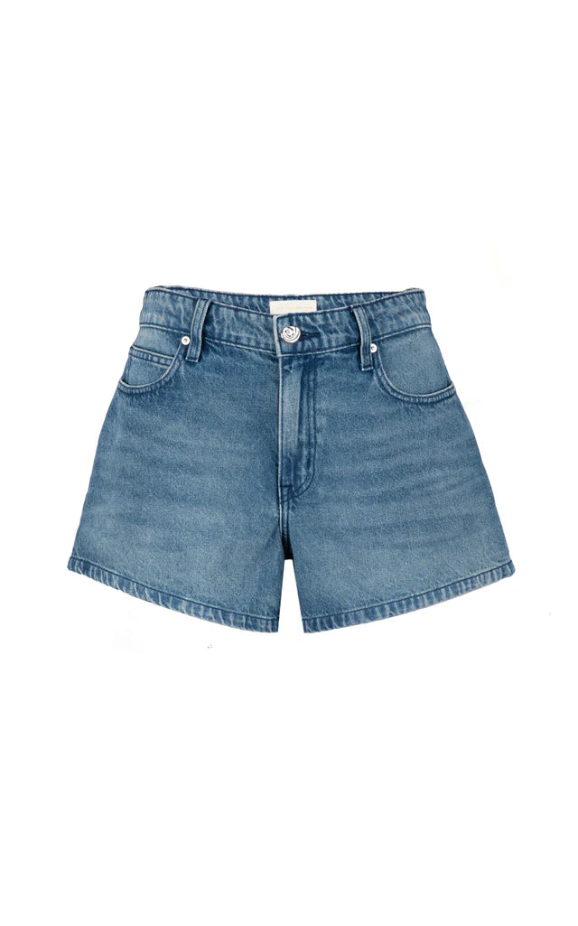 Ebony High Flare Short Marina Mid Blue