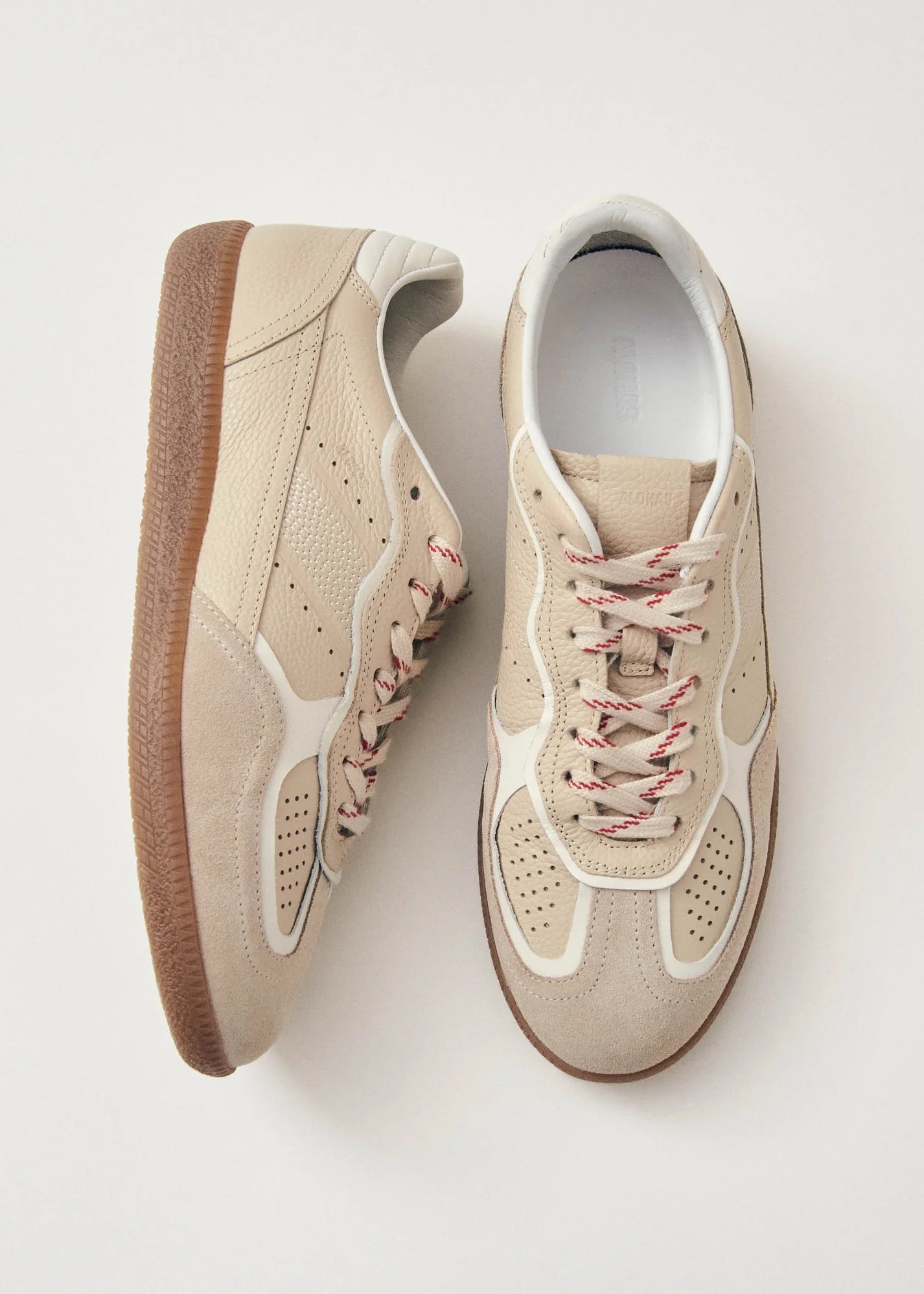 Tb.490 Rife Grain Cream Leather Sneakers