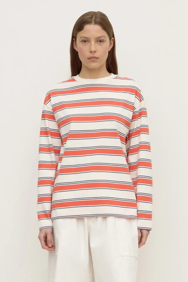 Assembly Label Eliana Stripe Cotton Long Sleeve Tee
