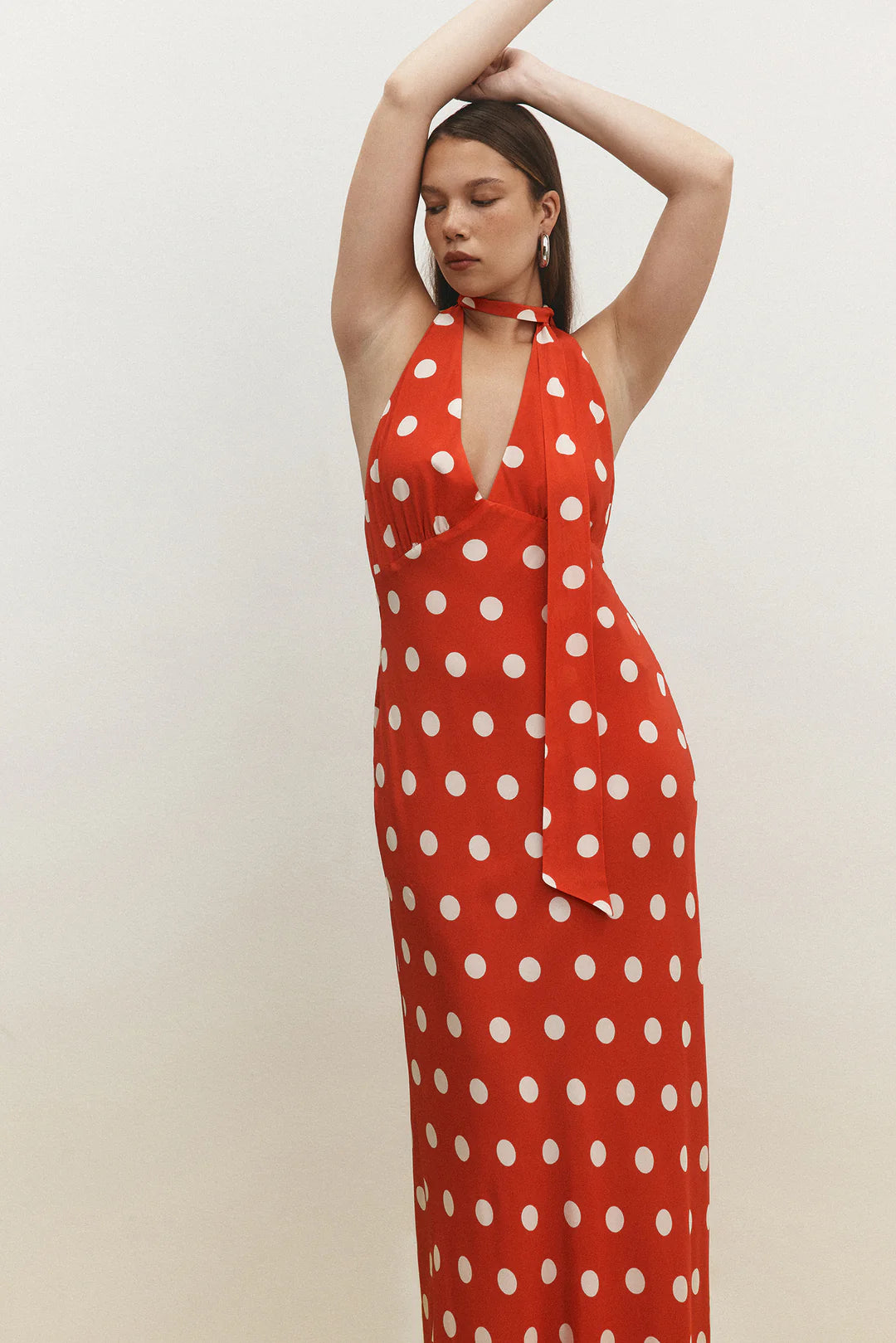 Elyse Maxi Dress Red Polka