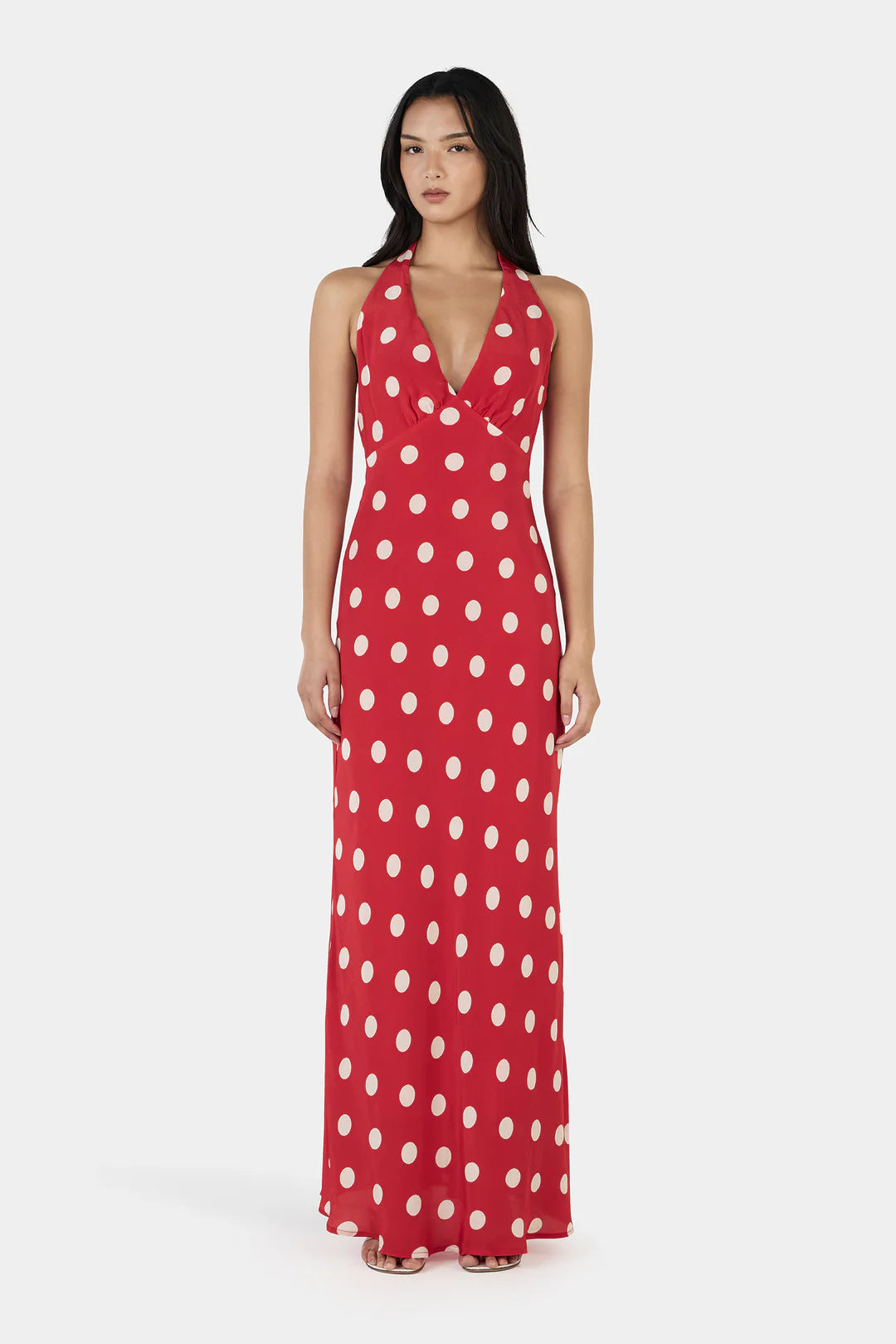 Elyse Maxi Dress Red Polka