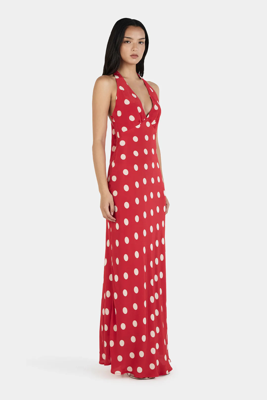 Elyse Maxi Dress Red Polka