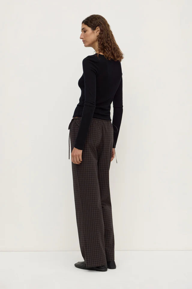 Eddie Check Pant Brown Black