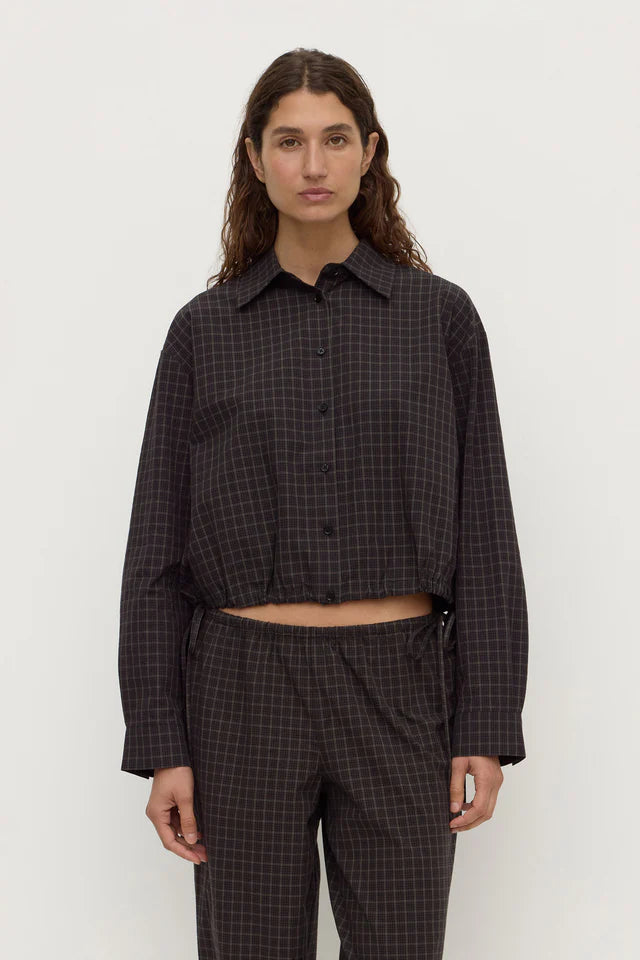 Eddie Check Shirt Brown Black