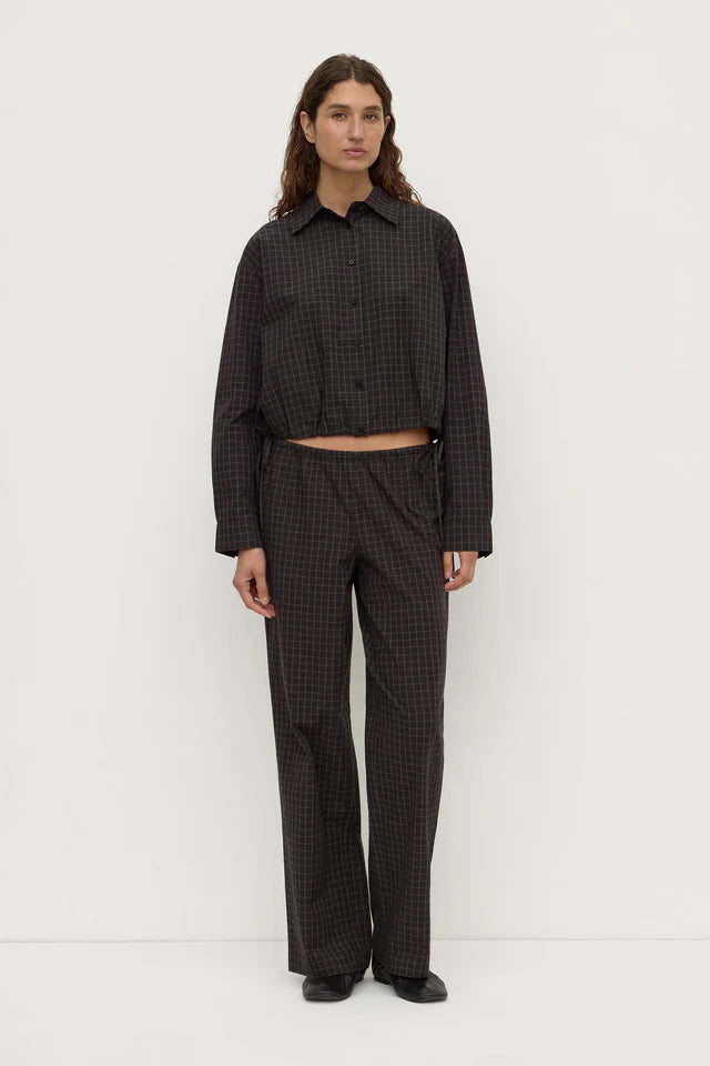 Eddie Check Shirt Brown Black