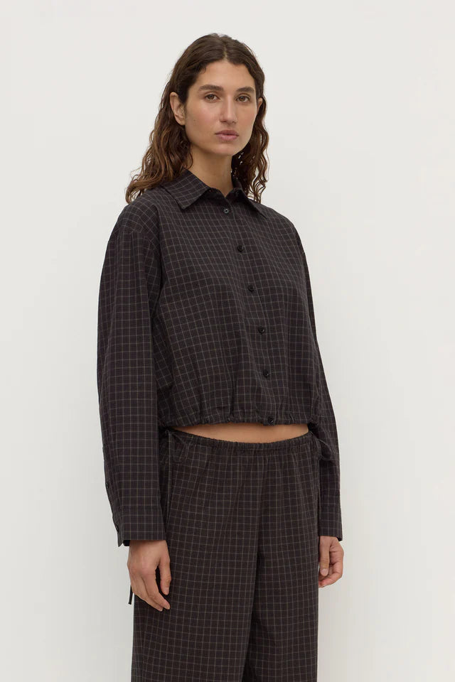 Eddie Check Shirt Brown Black