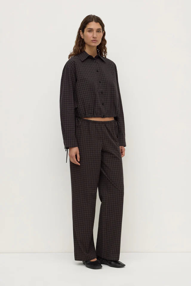 Eddie Check Shirt Brown Black