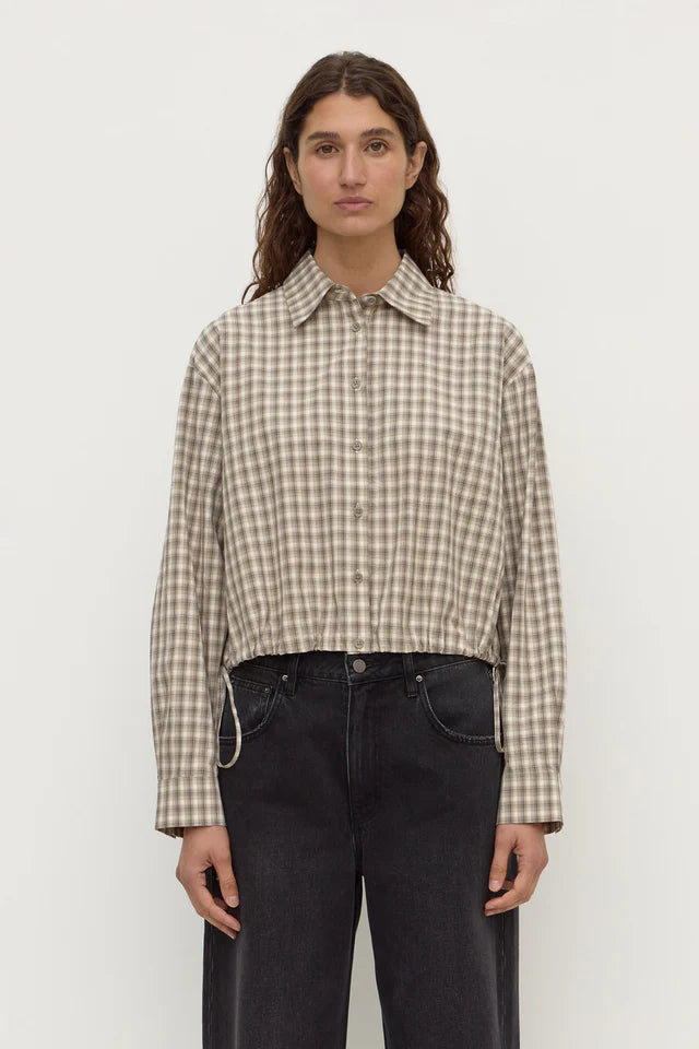 Eddie Check Shirt White Grey