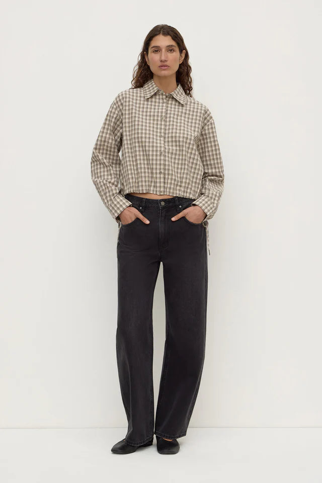 Eddie Check Shirt White Grey