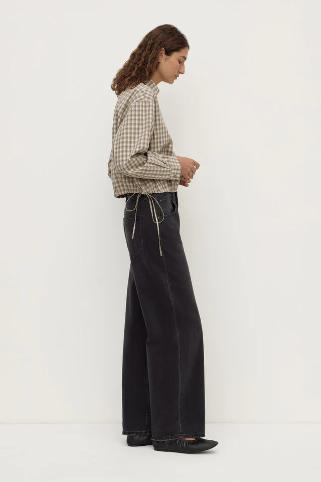 Eddie Check Shirt White Grey
