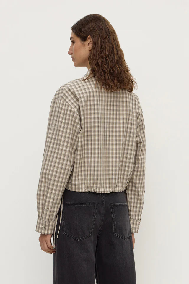 Eddie Check Shirt White Grey