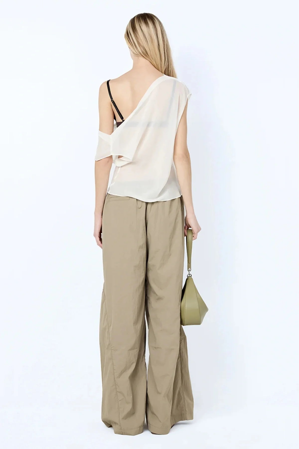 Eloise Layered Cowl Top Snow Slate