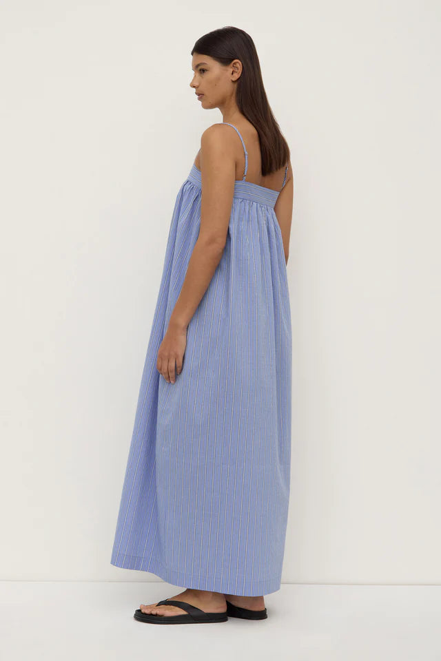 Erina Stripe Maxi Dress Blue White Stripe