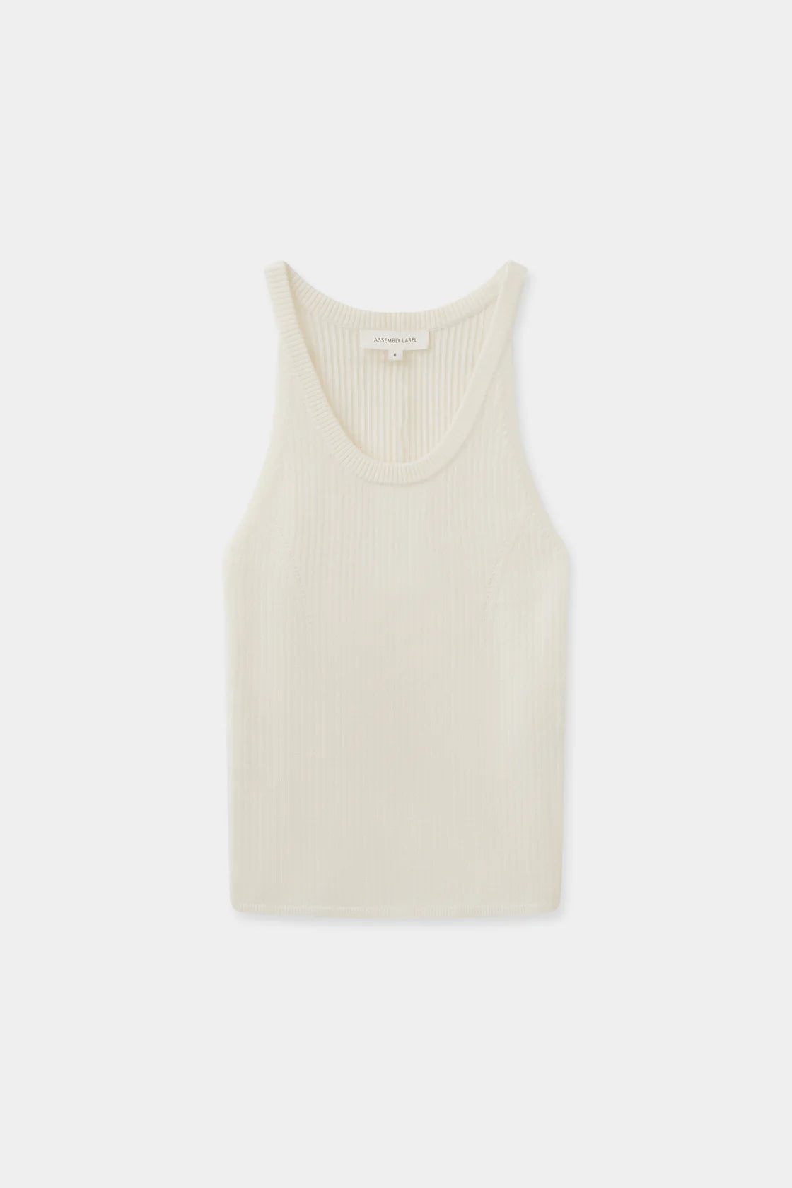 Estella Wool Scoop Neck Tank White