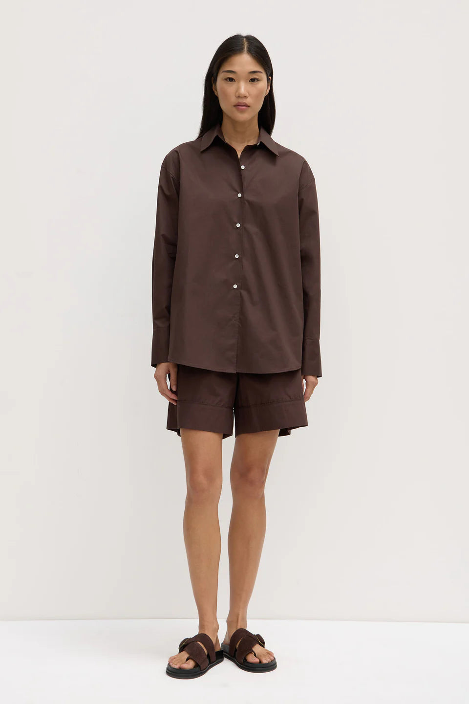 Everyday Poplin Shirt Ganache