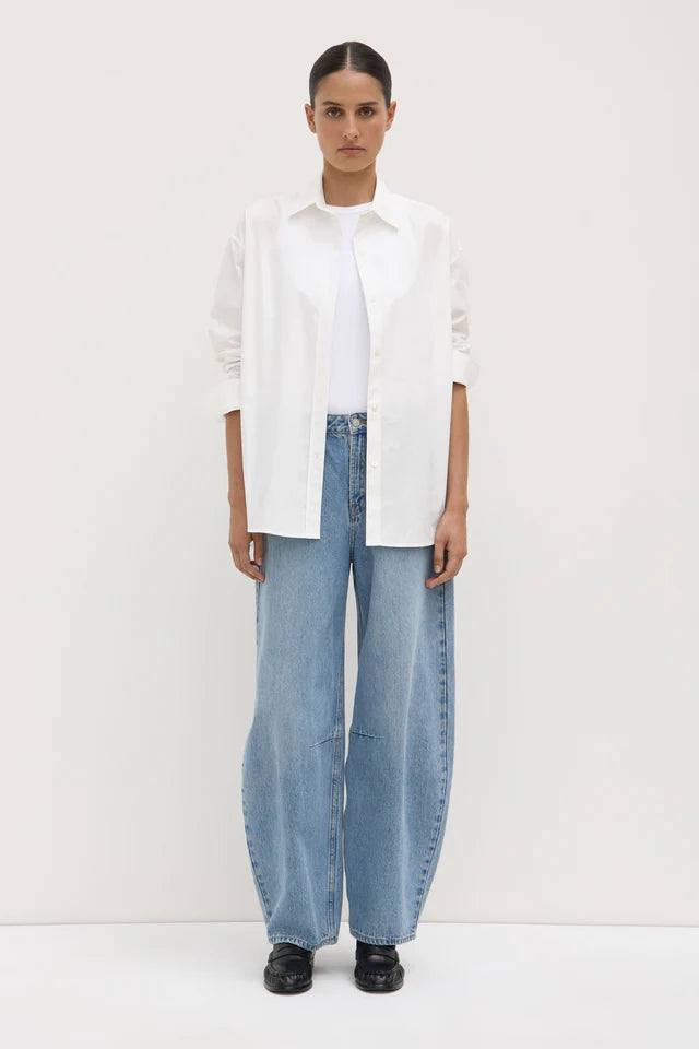 Marigold Poplin Long Sleeve Shirt White