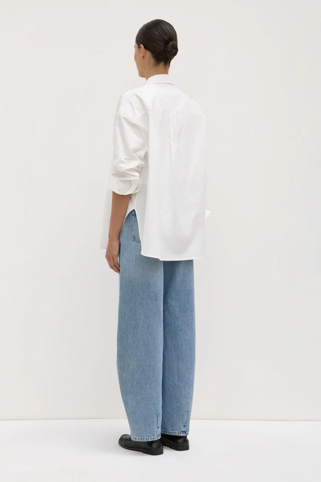 Marigold Poplin Long Sleeve Shirt White
