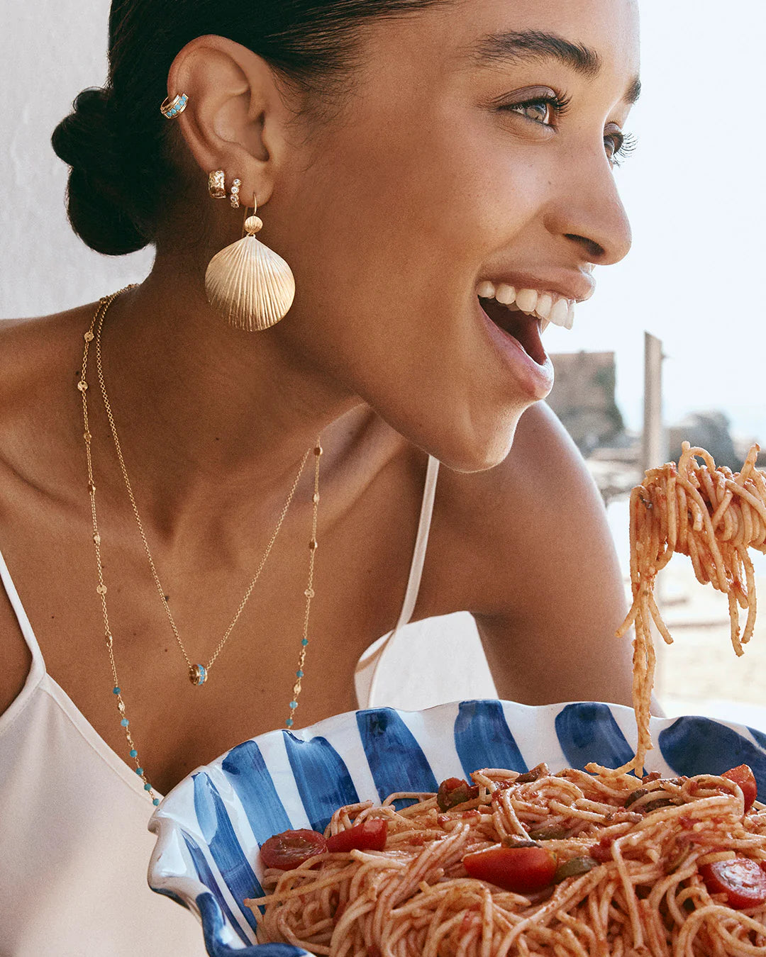 Blue Grotto Orb Necklace