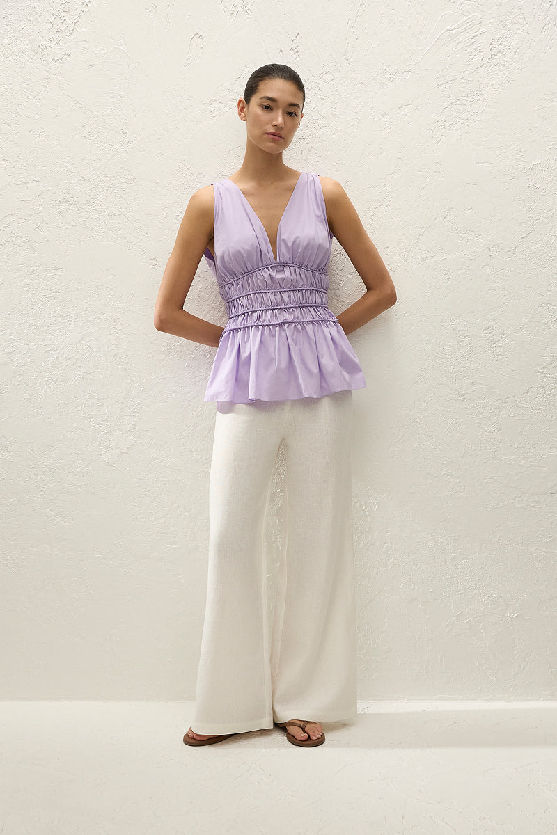 Faithfull The Brand Saja Top Lilac - Laneway Boutique