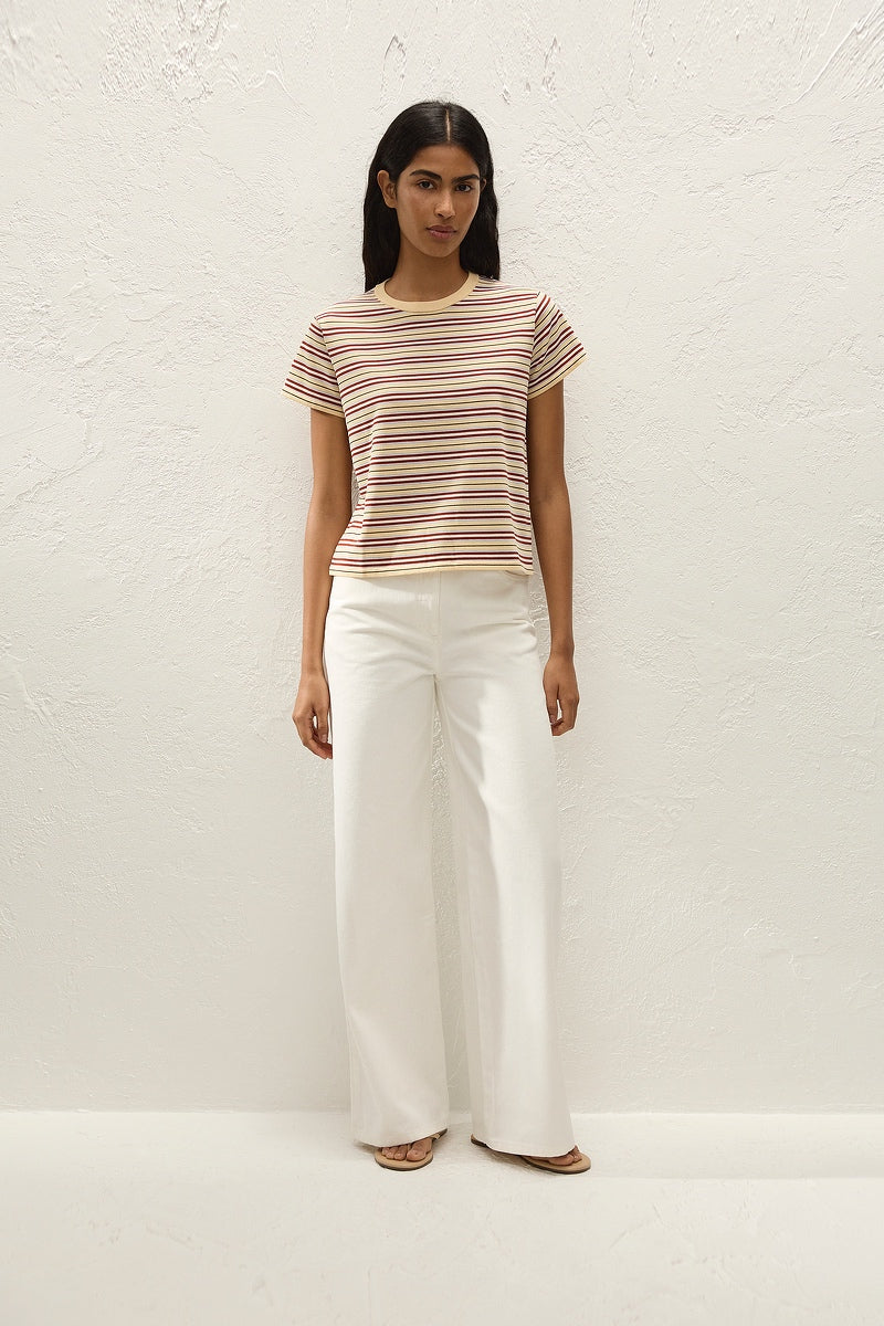 Faithfull Estela Tshirt Cila Stripe Butter