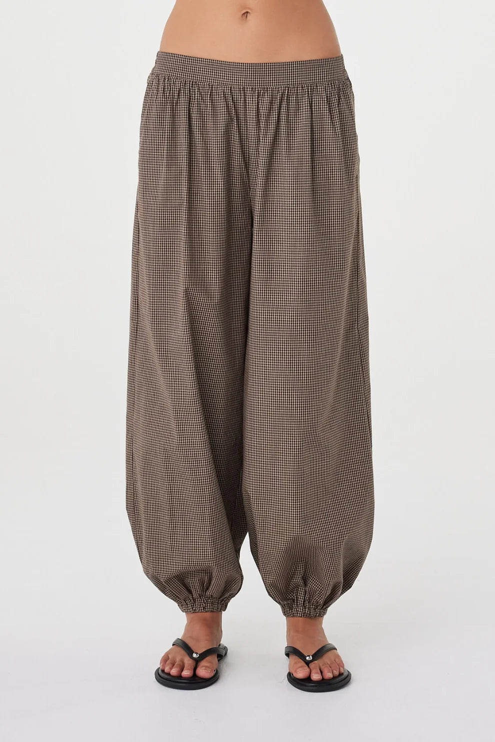 Arcaa Elina Balloon Pant Chocolate Check