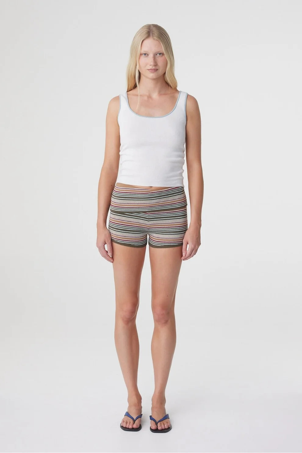 Arcaa Tove Short Olive Stripe