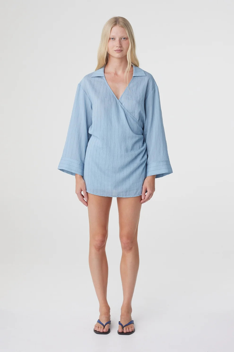 Arcaa Amara Shirt Dress Dusk Blue Stripe