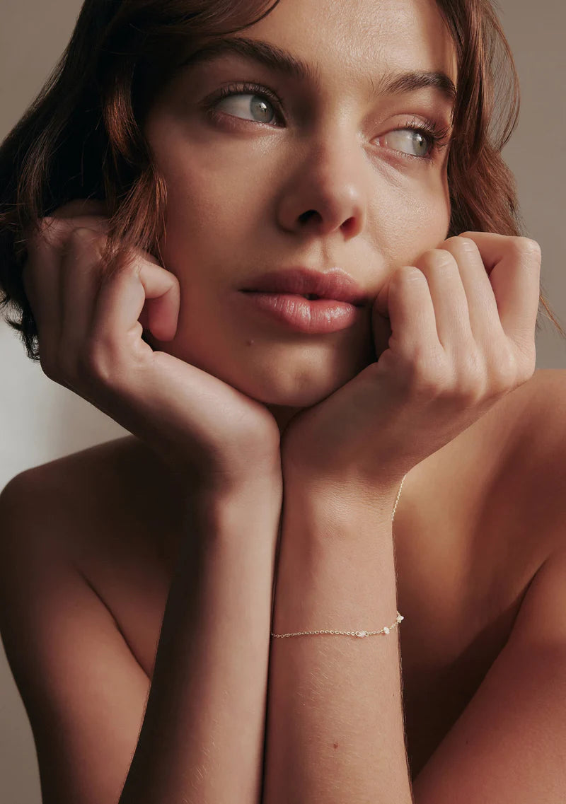 Floating Stone Bracelet Silver