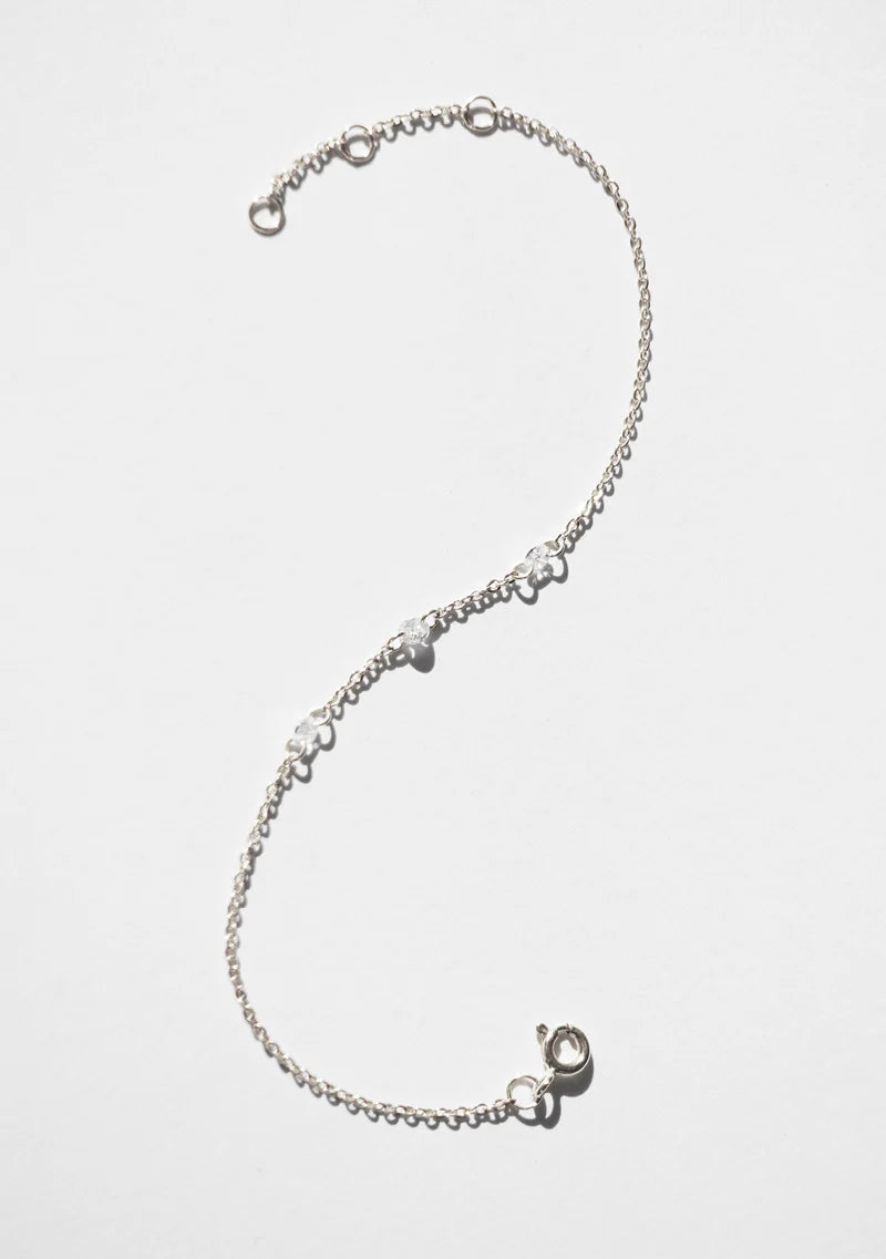 Floating Stone Bracelet Silver