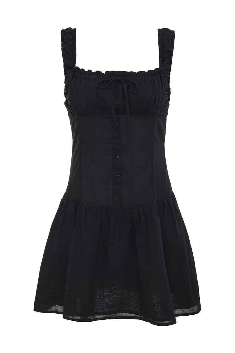 Christa Gauze Dress Black