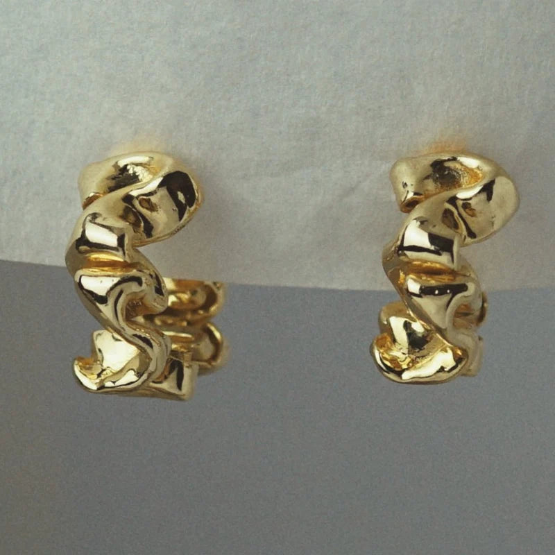 Melt Earrings Gold