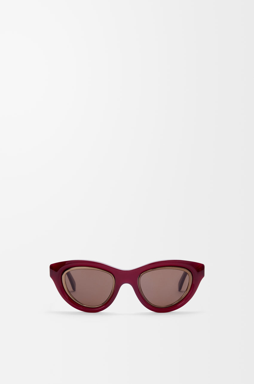 Loewe Mini Anagram Cateye sunglasses Milky Burgundy LW40182U