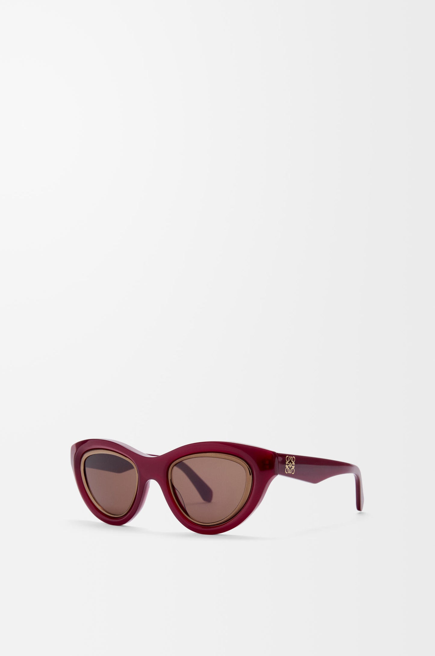 Loewe Mini Anagram Cateye sunglasses Milky Burgundy LW40182U
