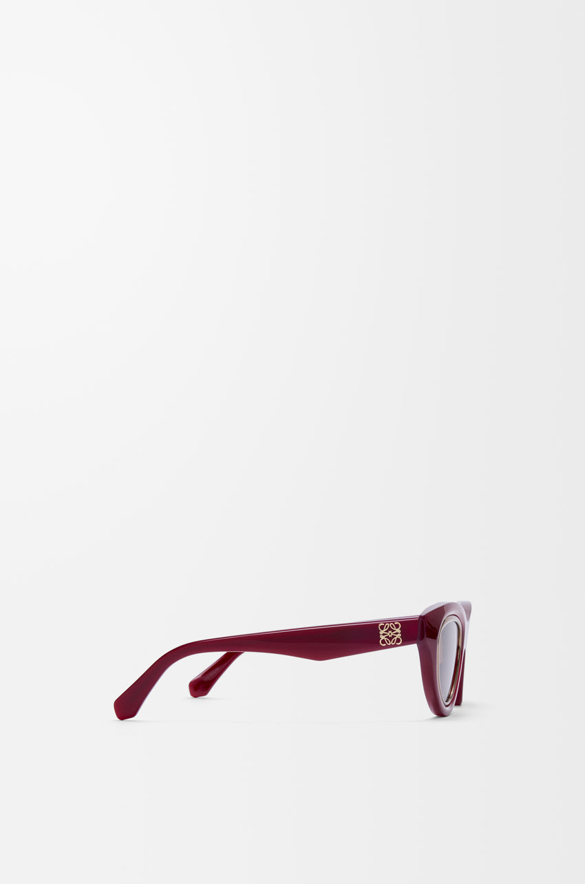 Loewe Mini Anagram Cateye sunglasses Milky Burgundy LW40182U