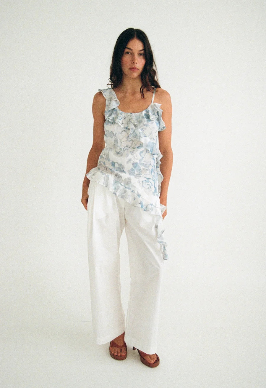 Maggie Marilyn Gentle By Nature Top Blue Floral