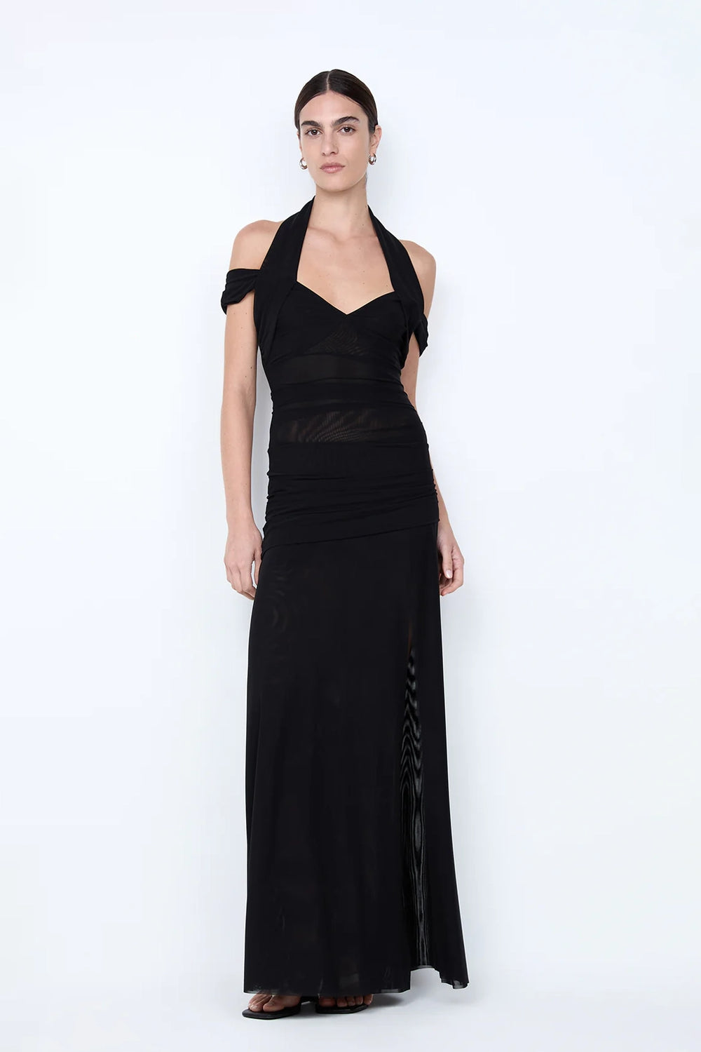 Winnie Halter Maxi Dress Black