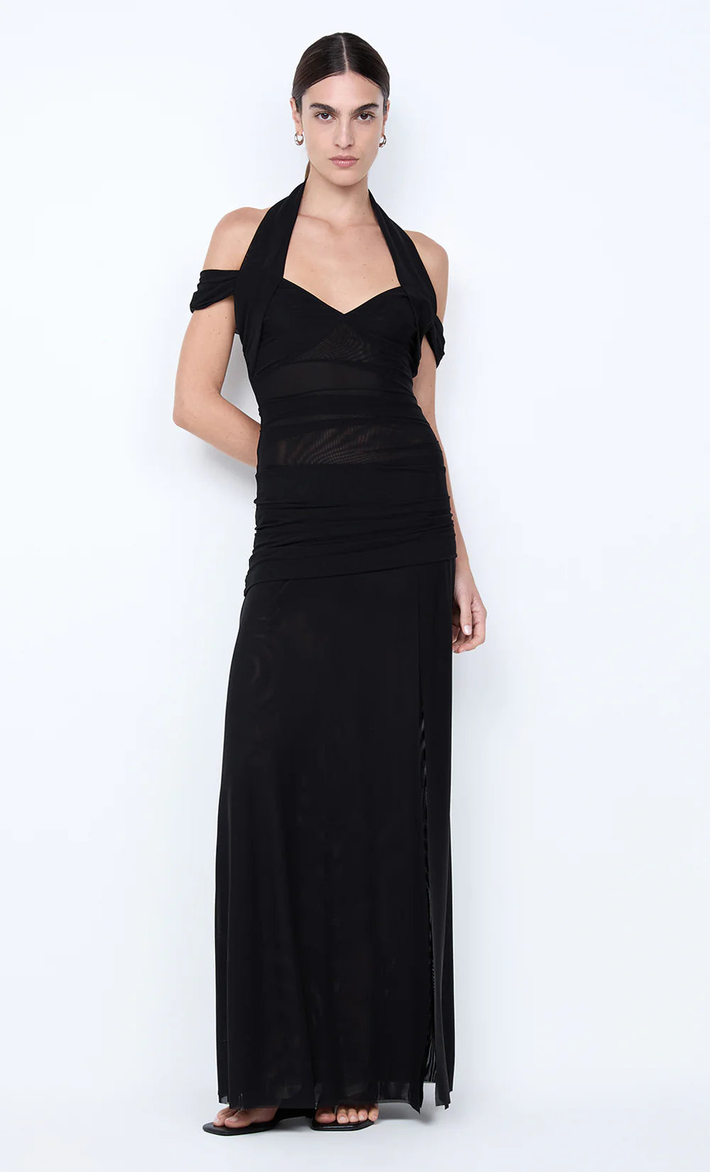 Winnie Halter Maxi Dress Black
