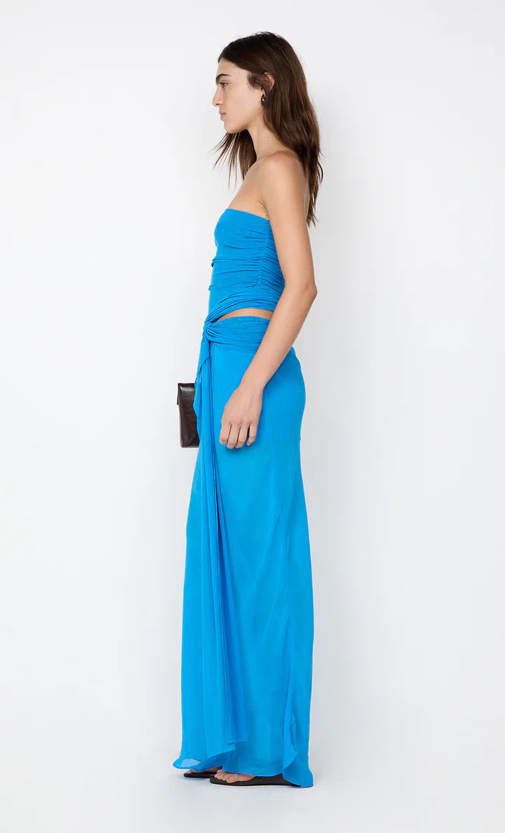 Jehnaya Strapless Maxi Dress Blue