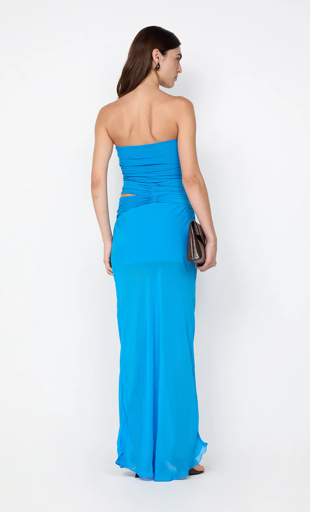 Jehnaya Strapless Maxi Dress Blue