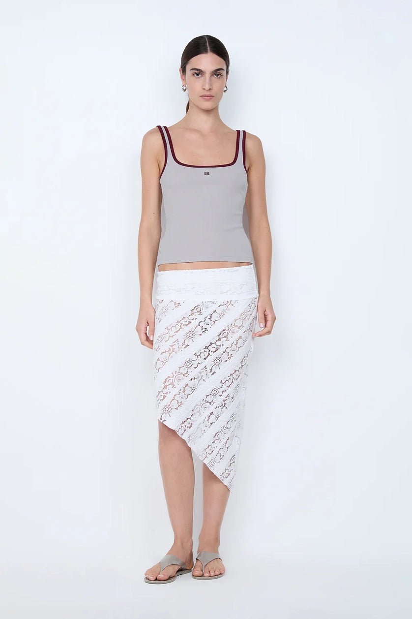 Lana Square Neck Tank Grey Plum
