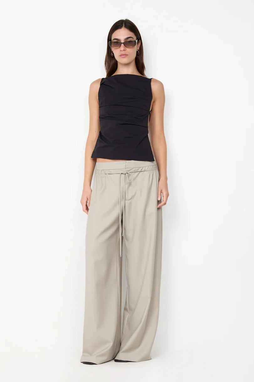 Allira Tie Top Black