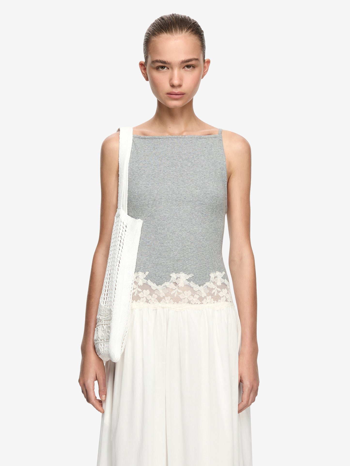 Bec and Bridge Delmare Maxi Dress Grey Ivory
