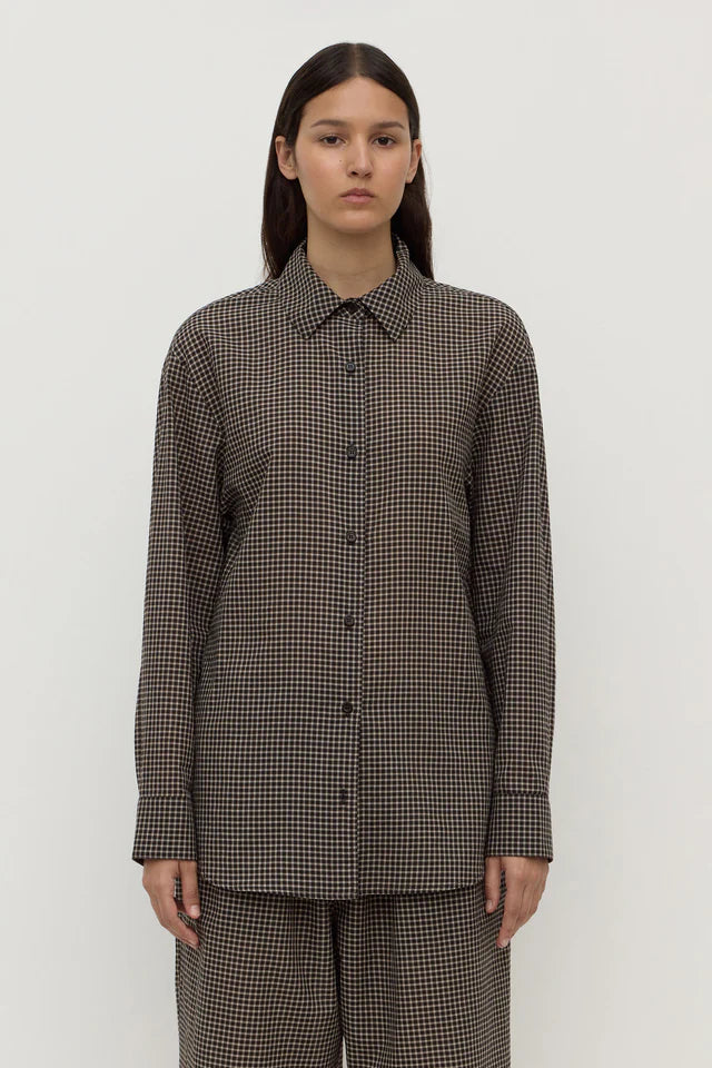 Harriet Check Long Sleeve Shirt Brown/Black