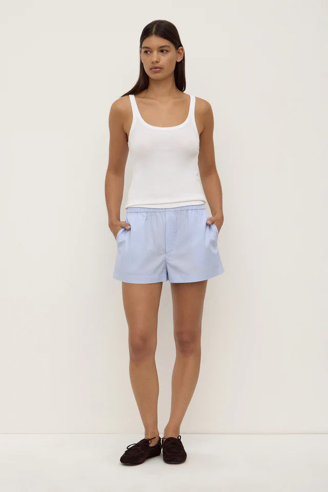 Havana Stripe Poplin Short Blue White Stripe