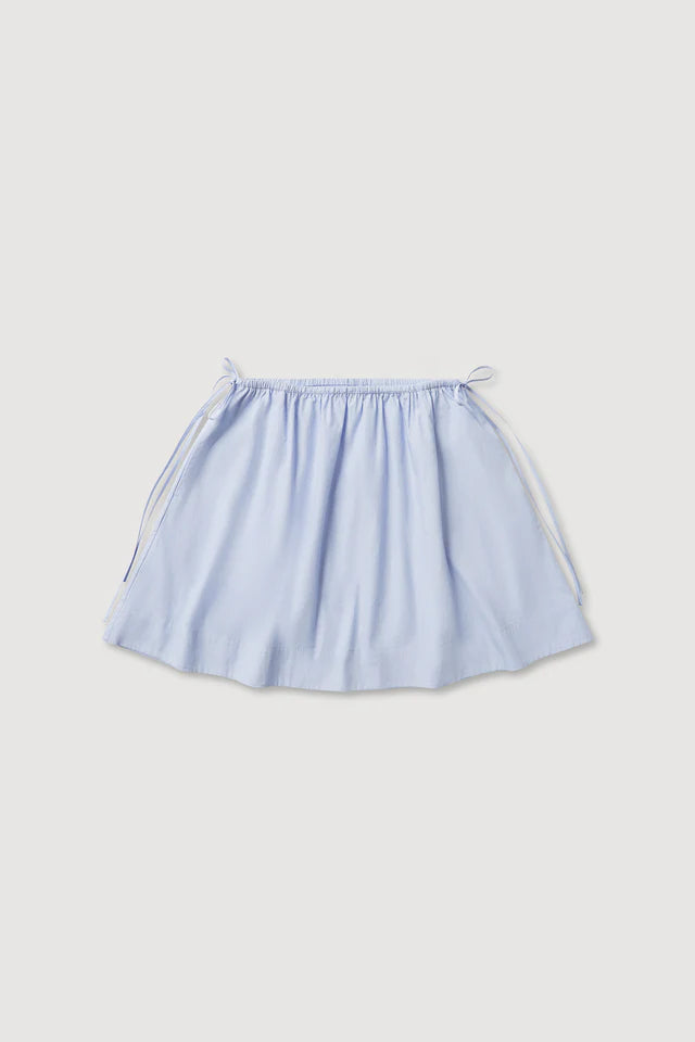 Havana Stripe Poplin Skirt Blue White Stripe