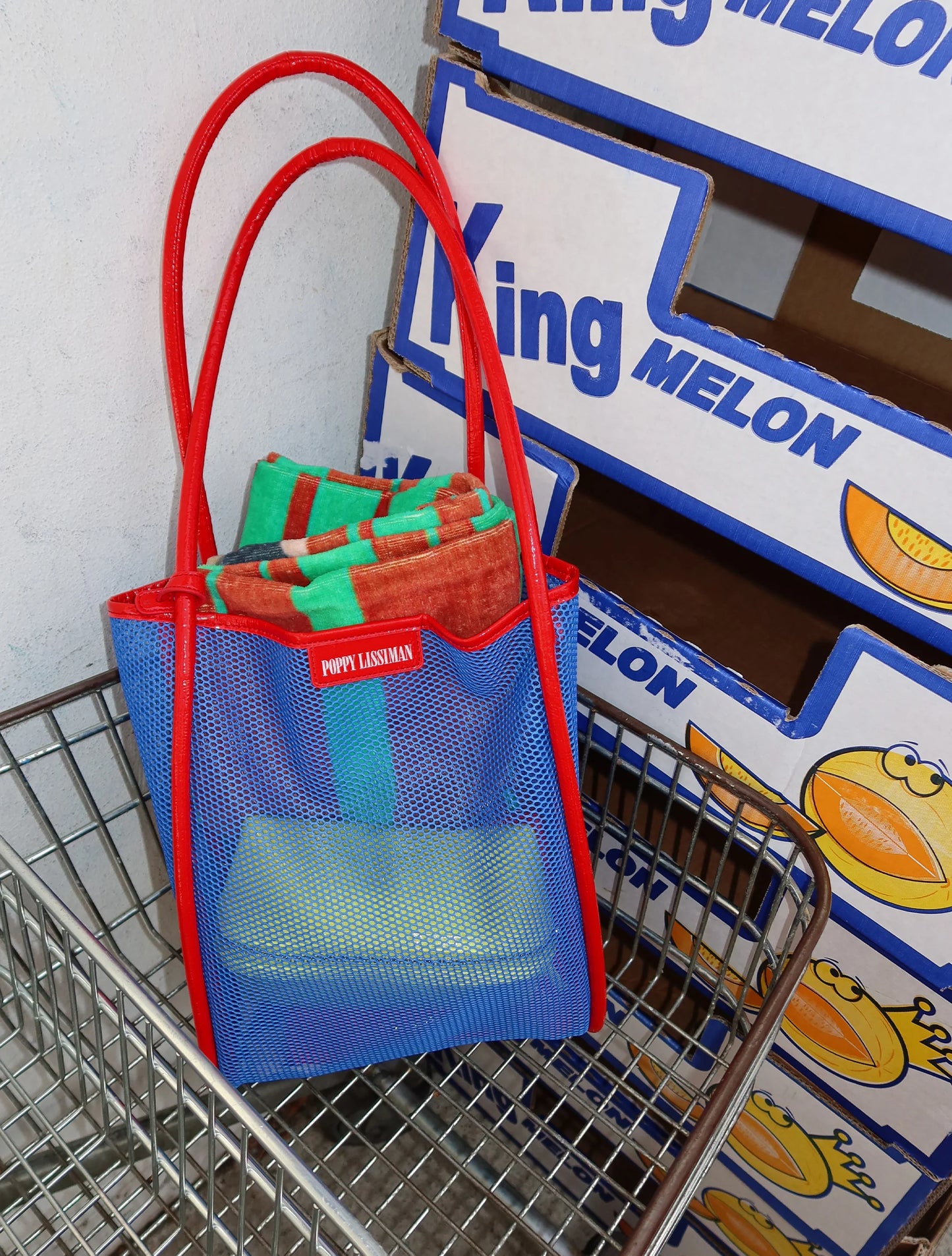 Nana Net Tote Blue Cherry